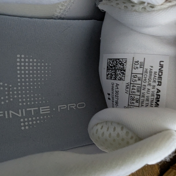 Under Armour Infinite Pro White 10.5 Quartz Men Road Running worn once indoors - Picture 4 of 12